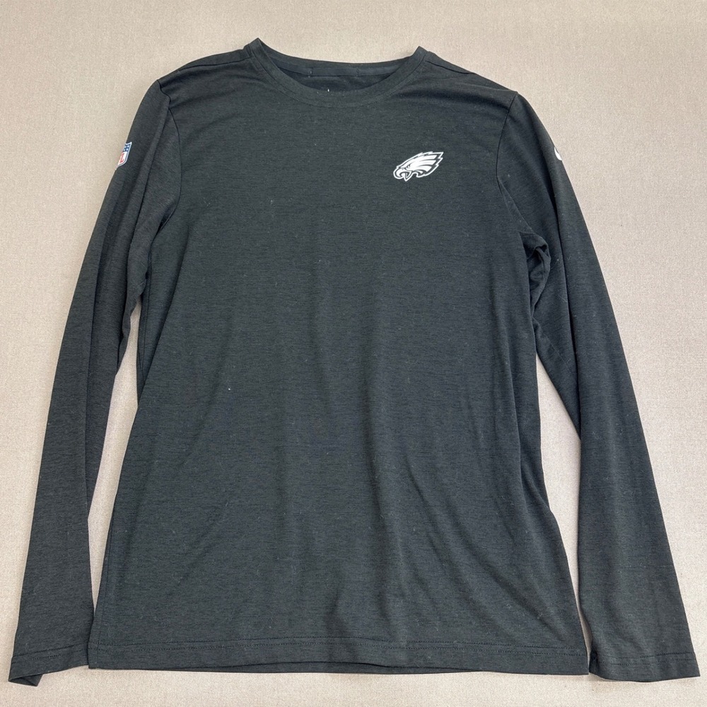 Nike NFL Philadelphia Eagles Dri-FIT Long Sleeve Shirt Mens Small Black 2965